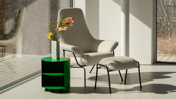 Hide Side Table Sulfur Yellow by Karoline Fesser - Hem