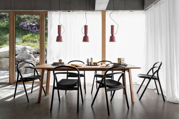 Udon Chair Black / Black Leather by Staffan Holm - Hem
