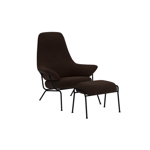 Hai Lounge Chair + Ottoman Rosewood