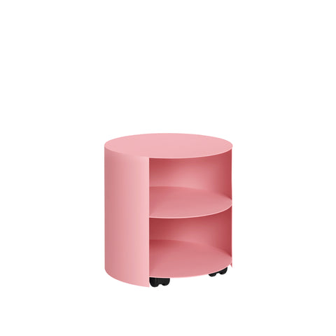 Hide Side Table Light Pink Textured