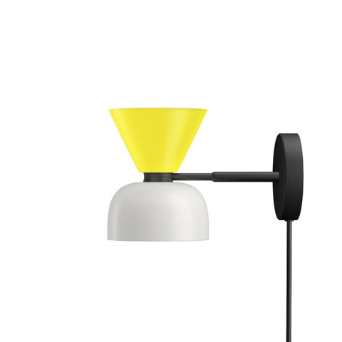 Alphabeta Wall Light + Cable Sulfur Yellow / Silk Grey