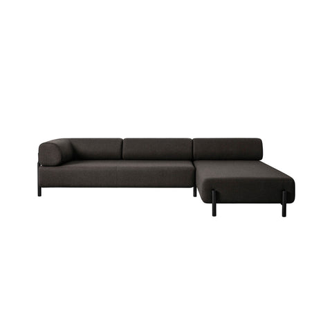 Palo Corner Sofa Right Brown-Black