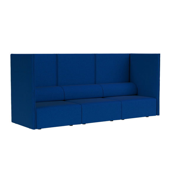 Palo Block 3-seater Sofa High Back Sera Cobalt