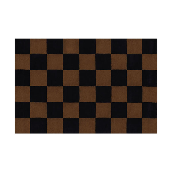 Pattern Rug Large Black / Brown Check