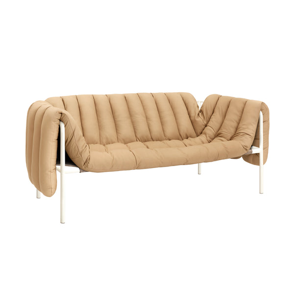 Puffy 2.5-seater Sofa Sand Leather / Cream