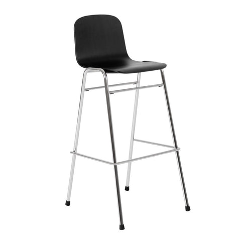 Touchwood Bar Chair Black / Chrome