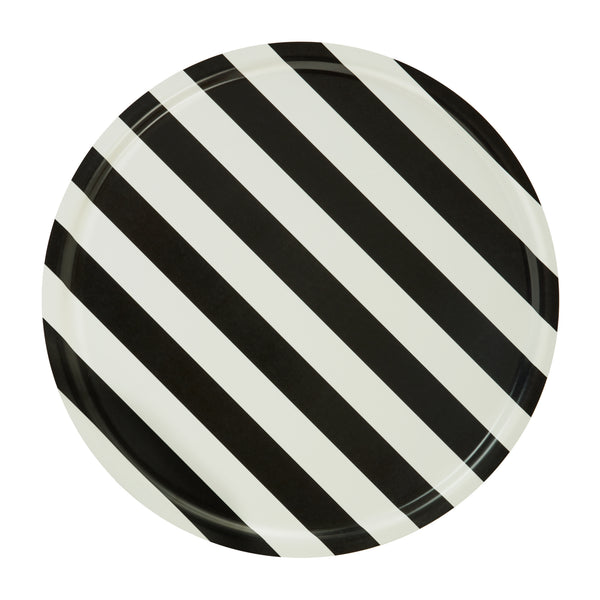 Stripe Tray Large Cream / Black