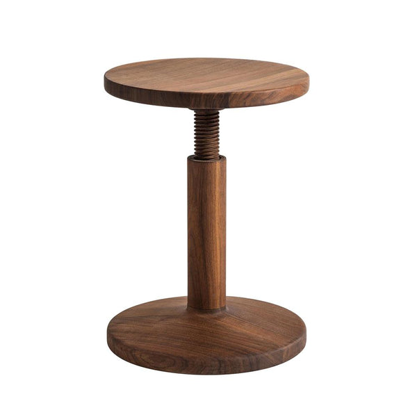 All Wood Stool Bobbin Walnut