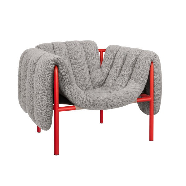 Puffy Lounge Chair Pebble / Traffic Red