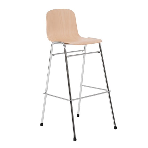 Touchwood Bar Chair Beech / Chrome