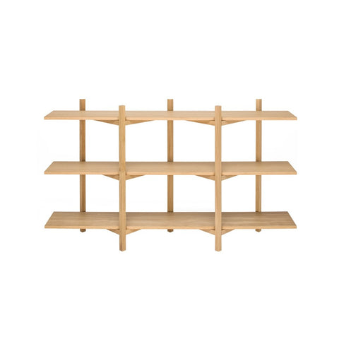 Zig Zag Shelf Low Oak