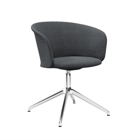 Kendo Swivel Chair 4-star Return Graphite / Polished