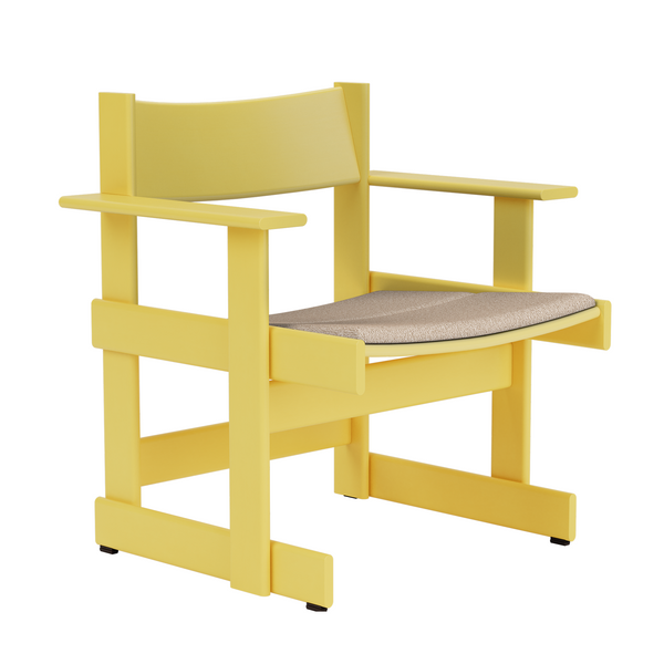 Bullnose Lounge Chair Yellow / Swan Seat Pad