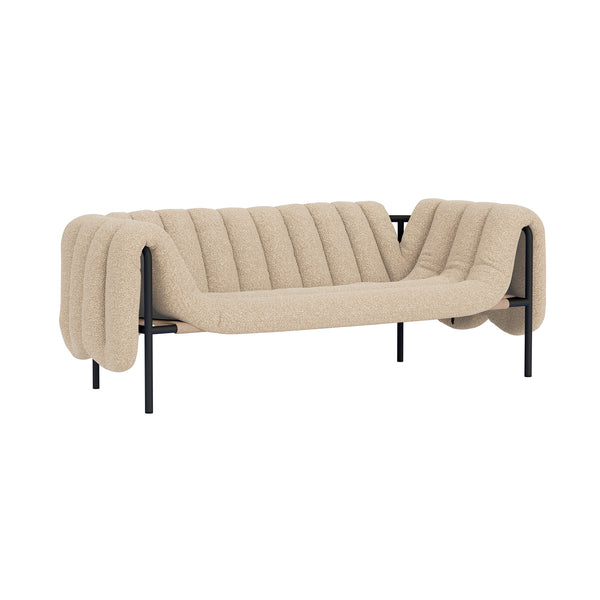 Puffy 2.5-seater Sofa Storr 1501 / Black Grey