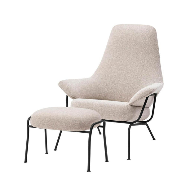 Hai Lounge Chair + Ottoman Grey