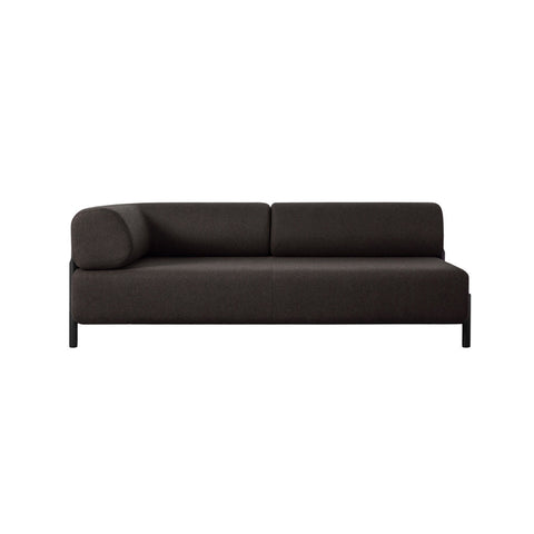 Palo 2-seater Sofa Chaise Left Brown-Black