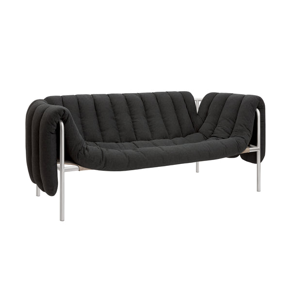 Puffy 2.5-seater Sofa Anthracite / Stainless