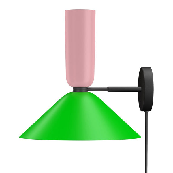 Alphabeta Wall Light + Cable Light Pink / Green