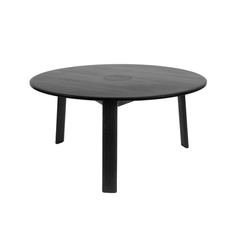 Alle Table Round Table 150 cm / 59 in Media Black Oak