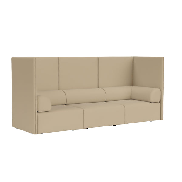 Palo Block 3-seater Sofa High Back with Armrests Autumn 221