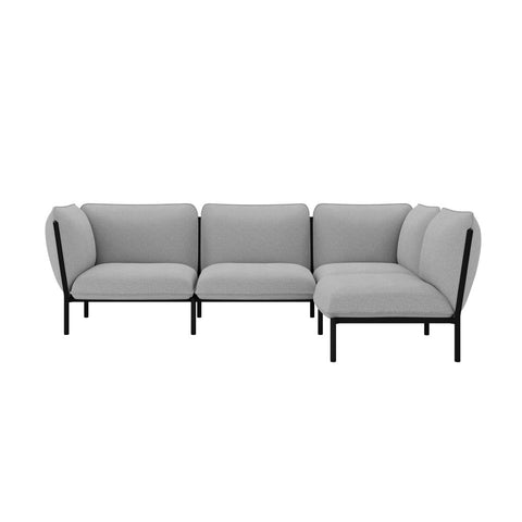 Kumo Corner Sofa Right with Armrest Porcelain