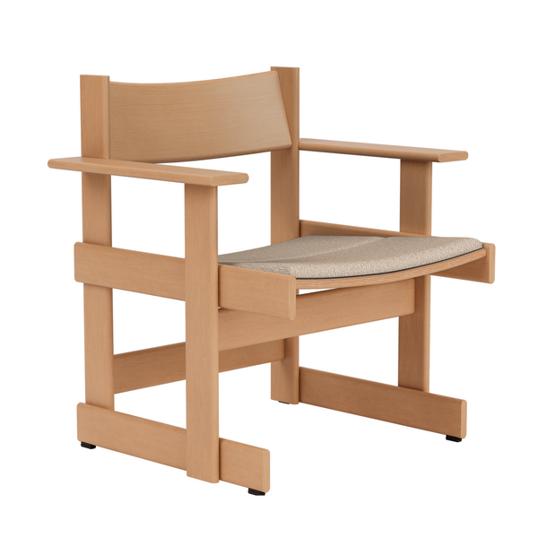 Bullnose Lounge Chair Natural / Swan Seat Pad