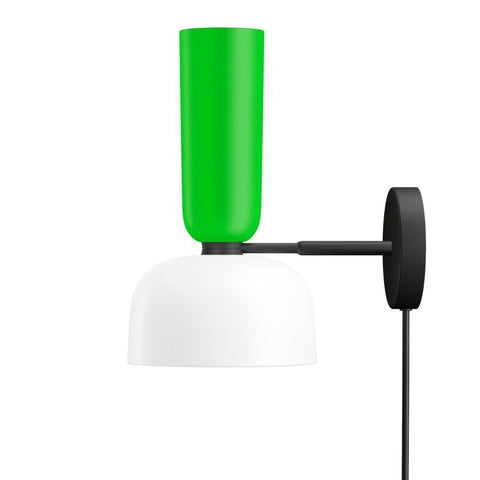 Alphabeta Wall Light + Cable Luminous Green / White