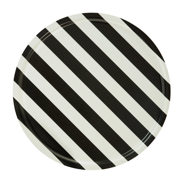 Stripe Tray Large Cream / Black