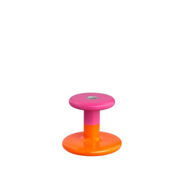 Pesa Candle Holder Low Magenta / Orange