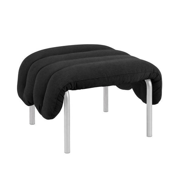 Puffy Ottoman Anthracite / Stainless