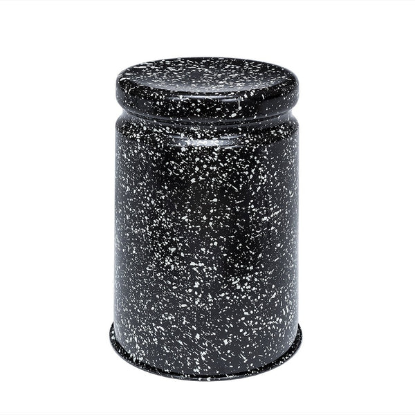 Last Stool Black / White Splatter