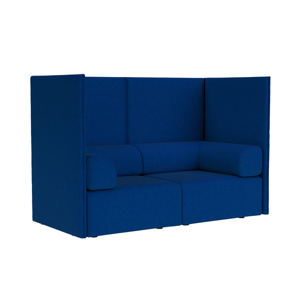 Palo Block 2-seater Sofa High Back with Armrests Sera Cobalt