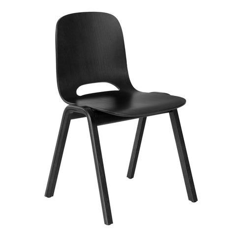 Touchwood Chair (Wooden legs) Black