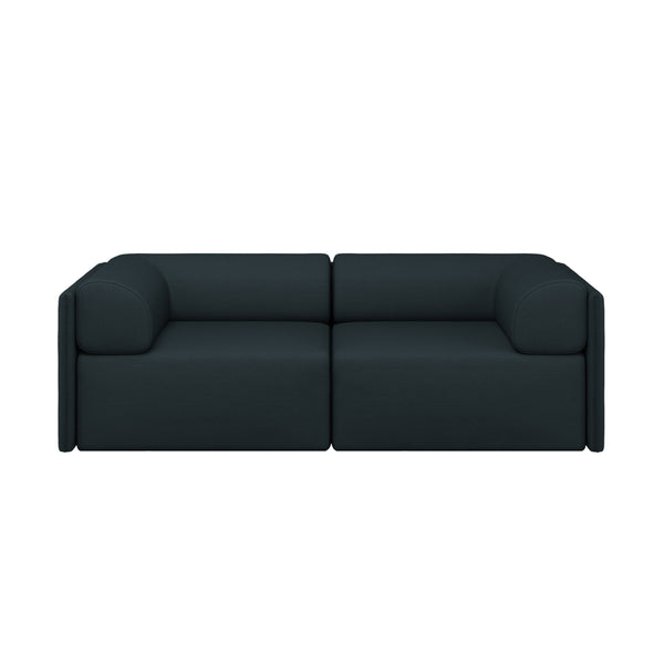 Palo Block 2-seater Sofa Low Back with Armrests Pine