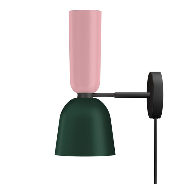 Alphabeta Wall Light + Cable Light Pink / Black Green