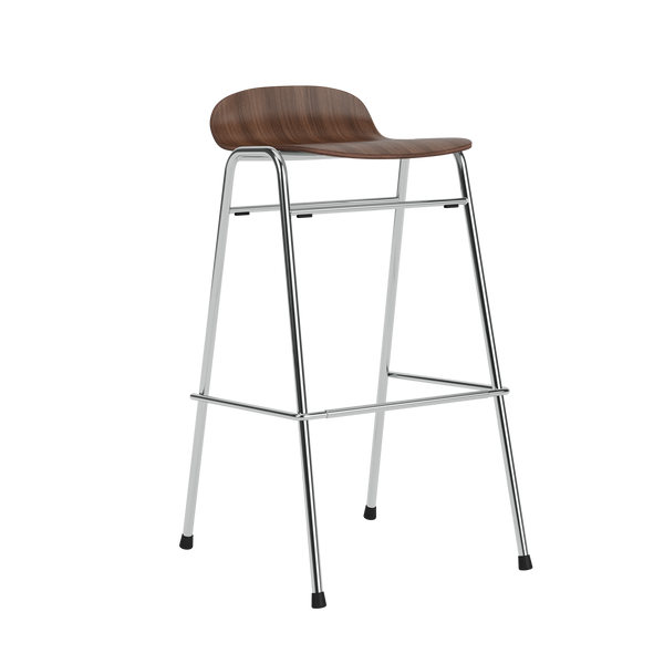 Touchwood Bar Stool Walnut / Chrome