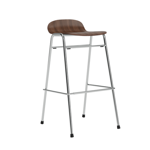Touchwood Bar Stool Walnut / Chrome