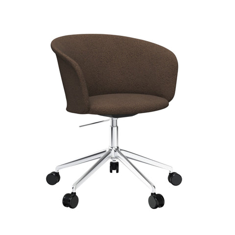 Kendo Swivel Chair 5-star Castors Rosewood / Polished