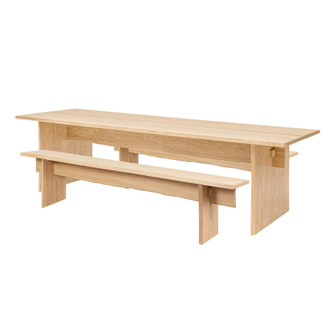 Bookmatch Table 275 cm + Bookmatch Benches